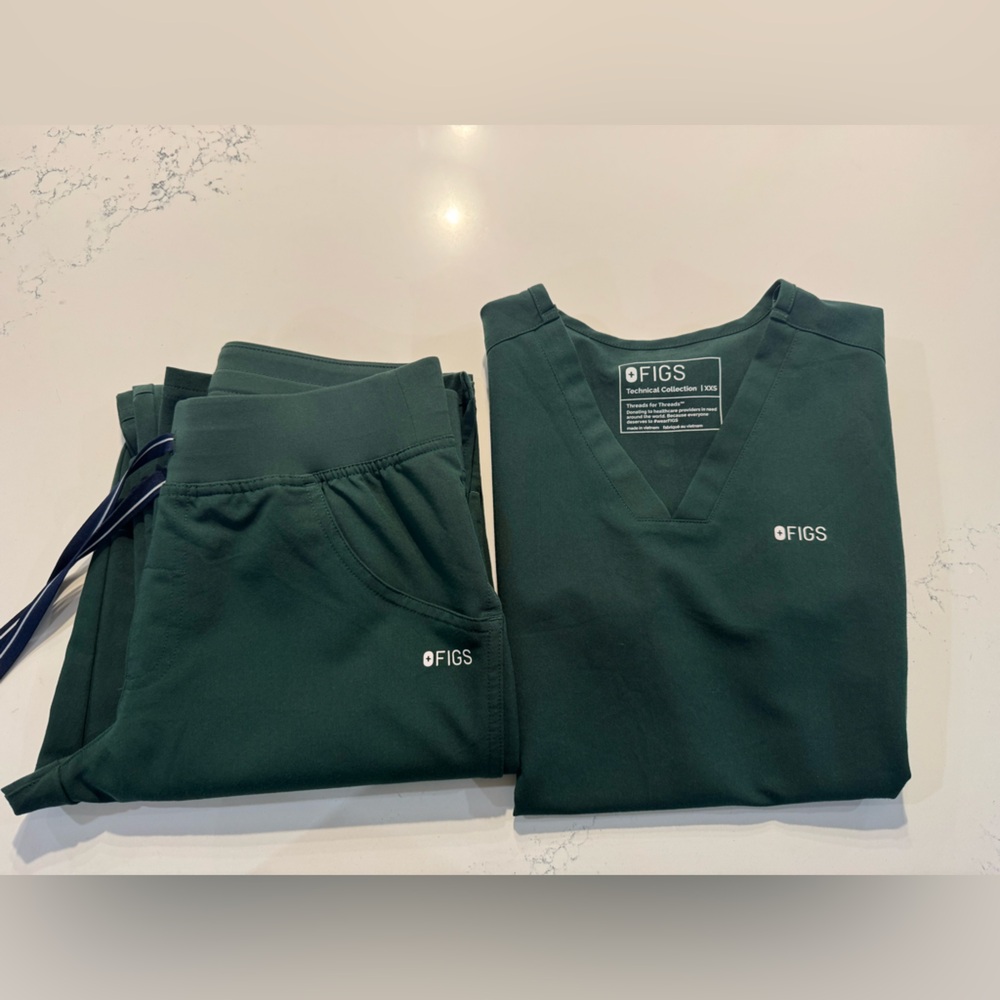 Figs Women’s Technical Collection - British Racing Green Scrub Set - XS/T & XXS